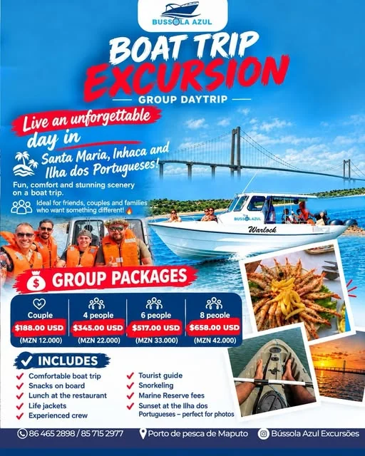 Cartaz - Day Trip a Santa Maria, Inhaca e Ilha dos Portugueses